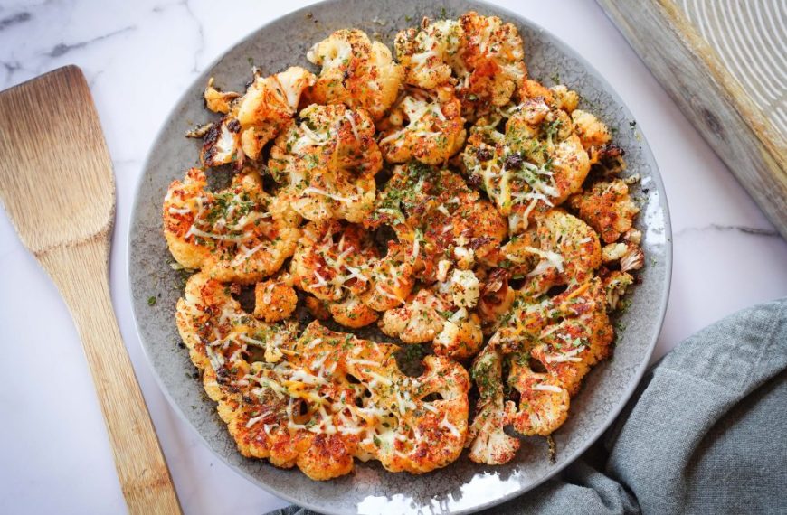 Coliflor al horno con queso